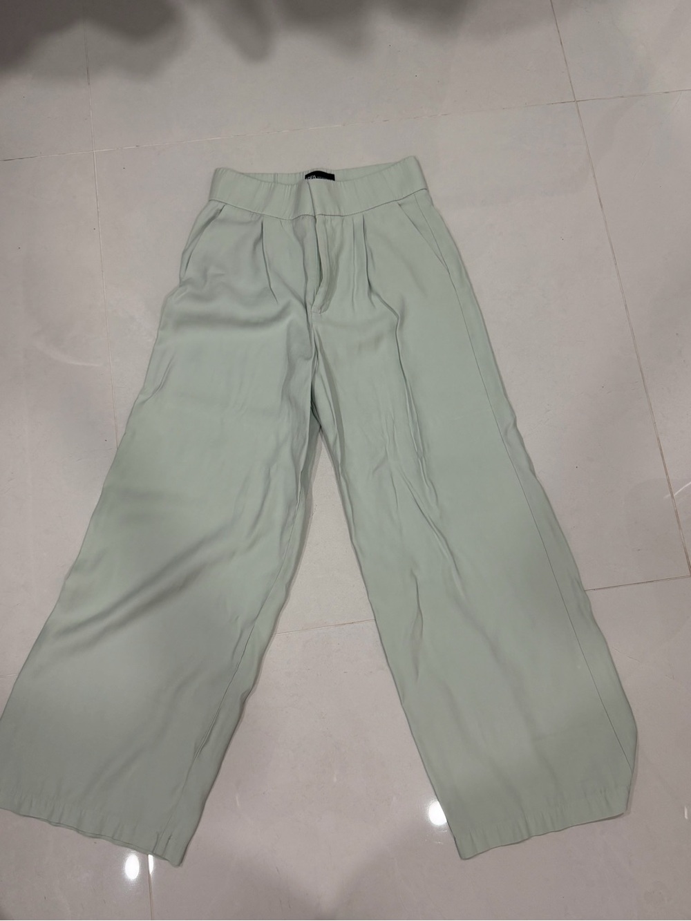 Zara Wide Leg Mint Green Pants